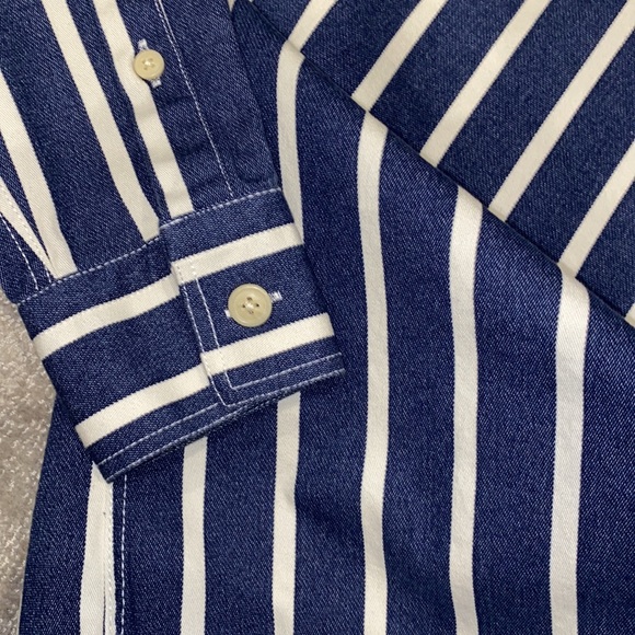 Zara cotton denim stripe button down - Picture 4 of 4